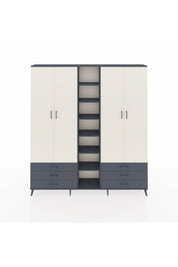 Arges Dolap 13 Raflı 6 Çekmeceli 2 Askılı 220x30x243 Antrasit-Aytaşı/Antrasit