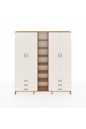 Arges Gardrop 13 Raflı 6 Çekmeceli 2 Askılı 220x30x243 Çam-Aytaşı