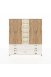 Arges Dolap 9 Raflı 10 Çekmeceli 2 Askılı 220x30x243 Aytaşı-Çam/Aytaşı