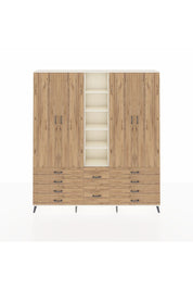 Arges Gardrop 9 Raflı 10 Çekmeceli 2 Askılı 220x30x243 Aytaşı-Çam