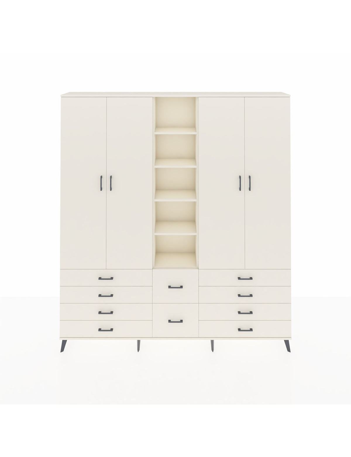 Arges Gardrop 9 Raflı 10 Çekmeceli 2 Askılı 220x30x243 Aytaşı-Aytaşı