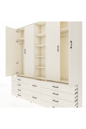 Arges Gardrop 9 Raflı 10 Çekmeceli 2 Askılı 220x30x243 Aytaşı-Aytaşı