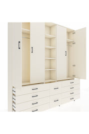 Arges Gardrop 9 Raflı 10 Çekmeceli 2 Askılı 220x30x243 Aytaşı-Aytaşı