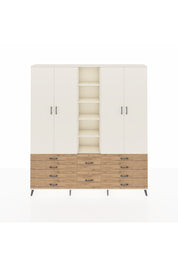 Arges Dolap 9 Raflı 10 Çekmeceli 2 Askılı 220x30x243 Aytaşı-Aytaşı/Çam