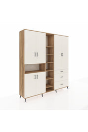 Hyperion Dolap 13 Raflı 3 Çekmeceli 6 Kapaklı 220x44x243 Çam-Aytaşı/Aytaşı