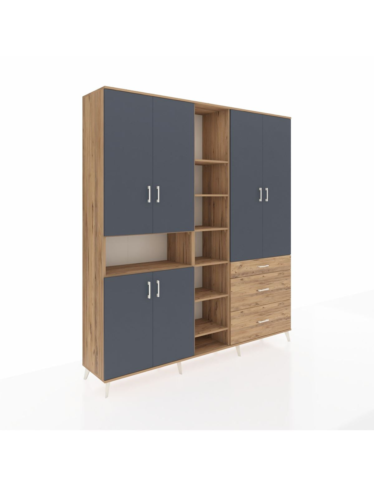 Hyperion Dolap 13 Raflı 3 Çekmeceli 6 Kapaklı 220x44x243 - S553M065V27B