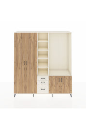 Hyperion Dolap 13 Raflı 3 Çekmeceli 4 Kapaklı 220x44x243 Aytaşı-Çam/Aytaşı