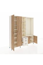 Hyperion Dolap 13 Raflı 3 Çekmeceli 4 Kapaklı 220x44x243 Aytaşı-Çam/Aytaşı