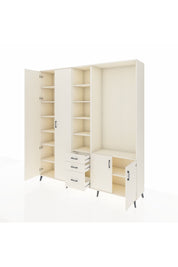 Hyperion Dolap 13 Raflı 3 Çekmeceli 4 Kapaklı 220x44x243 Aytaşı-Aytaşı/Aytaşı