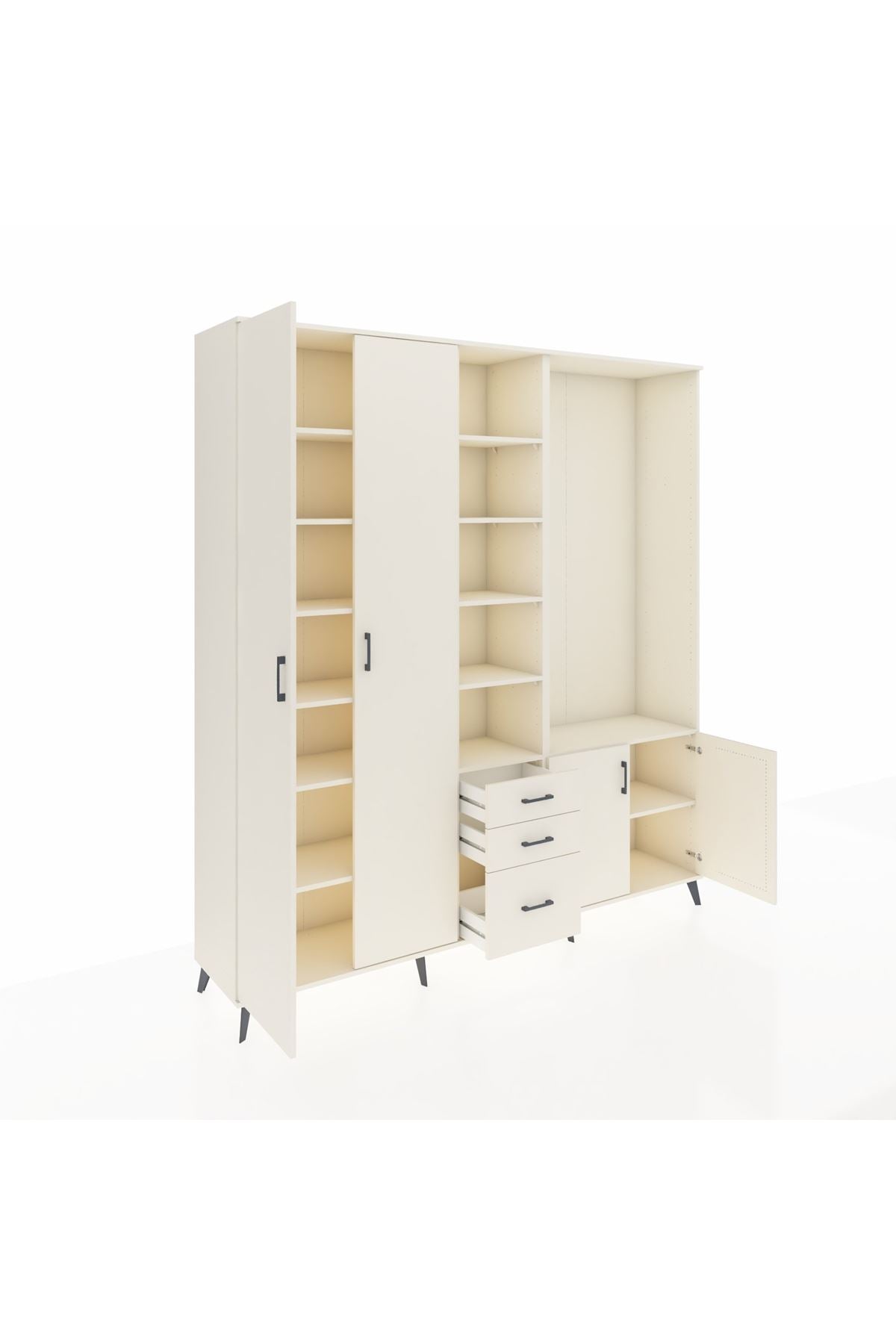 Hyperion Dolap 13 Raflı 3 Çekmeceli 4 Kapaklı 220x44x243 Aytaşı-Aytaşı/Aytaşı