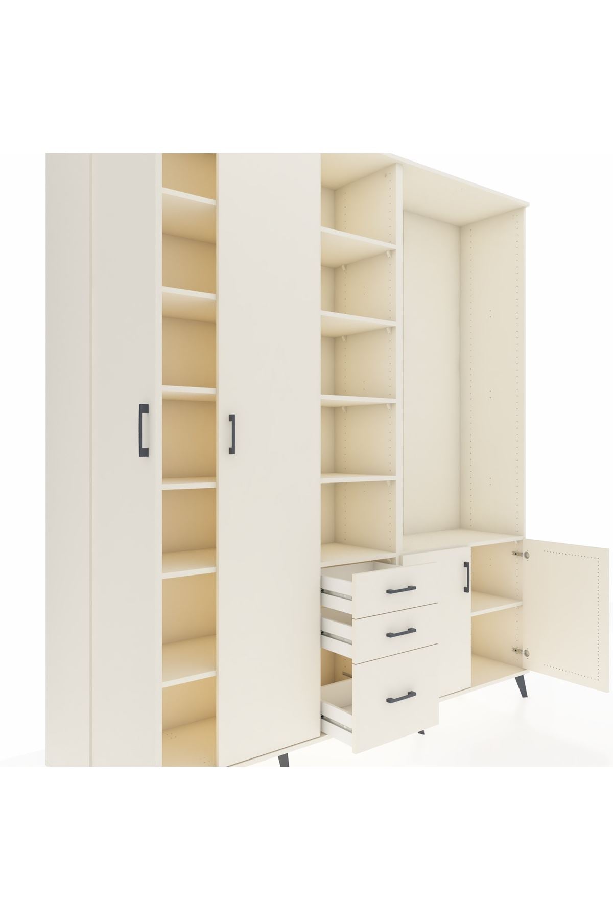 Hyperion Dolap 13 Raflı 3 Çekmeceli 4 Kapaklı 220x44x243 Aytaşı-Aytaşı/Aytaşı