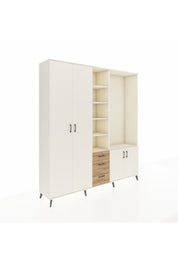 Hyperion Dolap 13 Raflı 3 Çekmeceli 4 Kapaklı 220x44x243 Aytaşı-Aytaşı/Çam
