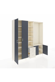 Hyperion Dolap 13 Raflı 3 Çekmeceli 4 Kapaklı 220x44x243 Aytaşı-Antrasit/Aytaşı