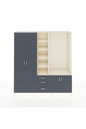 Hyperion Dolap 13 Raflı 3 Çekmeceli 4 Kapaklı 220x44x243 Aytaşı-Antrasit/Antrasit