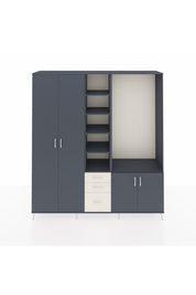 Hyperion Dolap 13 Raflı 3 Çekmeceli 4 Kapaklı 220x44x243 Antrasit-Antrasit/Aytaşı