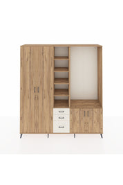 Hyperion Dolap 13 Raflı 3 Çekmeceli 4 Kapaklı 220x44x243 Çam-Çam/Aytaşı