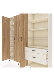Hyperion Dolap 16 Raflı 2 Çekmeceli 3 Kapaklı 220x44x243 Aytaşı-Çam/Aytaşı