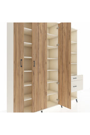 Hyperion Dolap 16 Raflı 2 Çekmeceli 3 Kapaklı 220x44x243 Aytaşı-Çam/Aytaşı