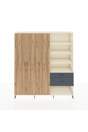 Hyperion Dolap 16 Raflı 2 Çekmeceli 3 Kapaklı 220x44x243 Aytaşı-Çam/Antrasit