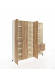 Hyperion Dolap 16 Raflı 2 Çekmeceli 3 Kapaklı 220x44x243 Aytaşı-Çam/Çam