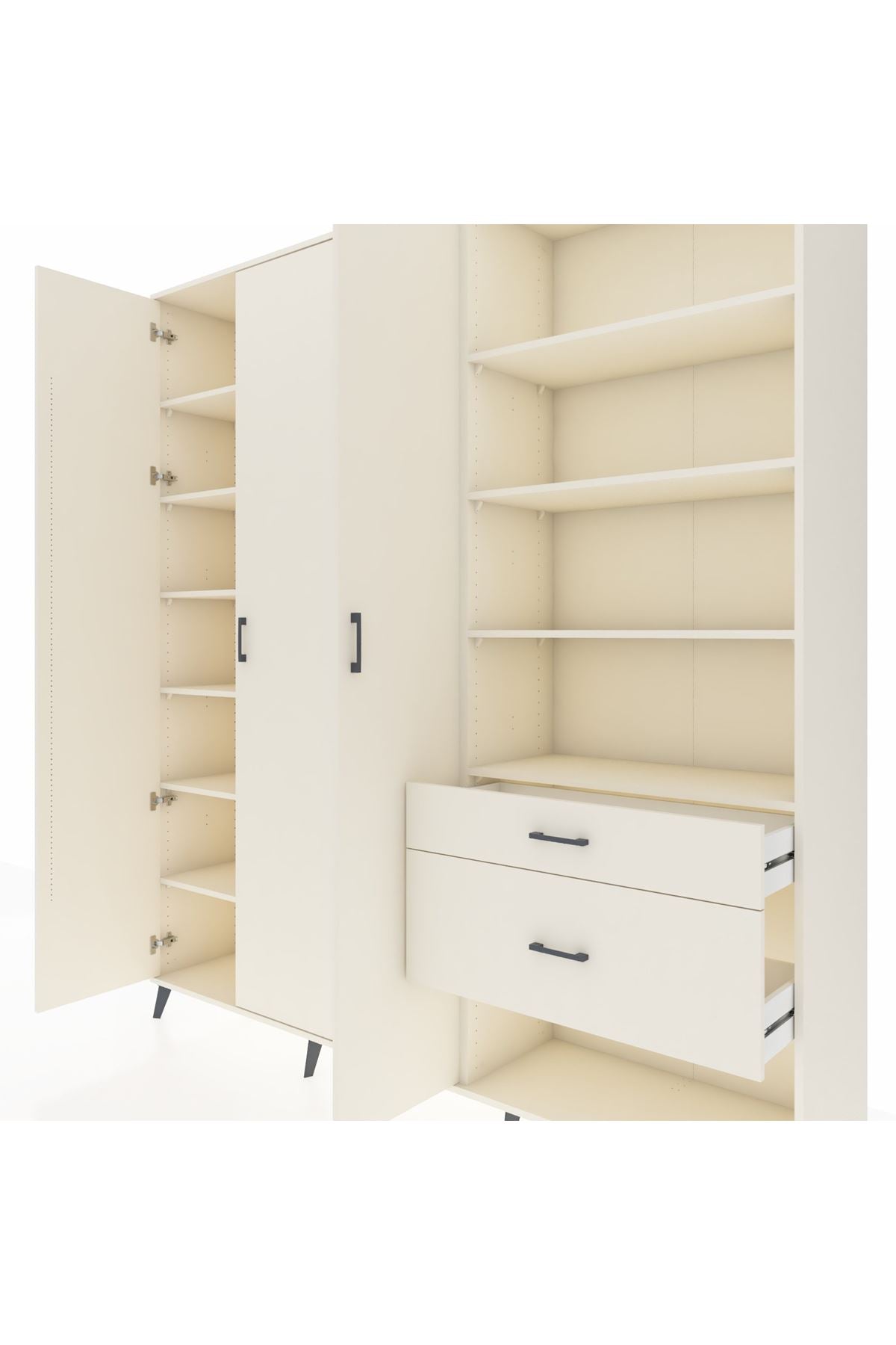 Hyperion Dolap 16 Raflı 2 Çekmeceli 3 Kapaklı 220x44x243 Aytaşı-Aytaşı/Aytaşı