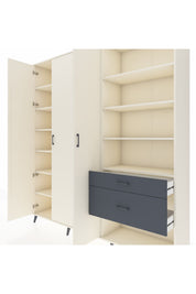 Hyperion Dolap 16 Raflı 2 Çekmeceli 3 Kapaklı 220x44x243 Aytaşı-Aytaşı/Antrasit