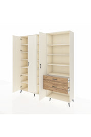 Hyperion Dolap 16 Raflı 2 Çekmeceli 3 Kapaklı 220x44x243 Aytaşı-Aytaşı/Çam