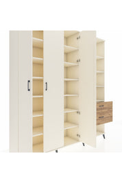 Hyperion Dolap 16 Raflı 2 Çekmeceli 3 Kapaklı 220x44x243 Aytaşı-Aytaşı/Çam