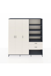 Hyperion Dolap 16 Raflı 2 Çekmeceli 3 Kapaklı 220x44x243 Antrasit-Aytaşı/Aytaşı