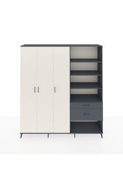 Hyperion Dolap 16 Raflı 2 Çekmeceli 3 Kapaklı 220x44x243 Antrasit-Aytaşı/Antrasit