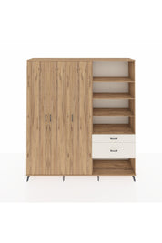 Hyperion Dolap 16 Raflı 2 Çekmeceli 3 Kapaklı 220x44x243 Çam-Çam/Aytaşı