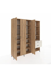 Hyperion Dolap 16 Raflı 2 Çekmeceli 3 Kapaklı 220x44x243 Çam-Çam/Aytaşı