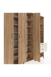 Hyperion Dolap 16 Raflı 2 Çekmeceli 3 Kapaklı 220x44x243 Çam-Çam/Aytaşı