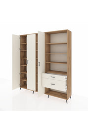 Hyperion Dolap 16 Raflı 2 Çekmeceli 3 Kapaklı 220x44x243 Çam-Aytaşı/Aytaşı