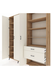 Hyperion Dolap 16 Raflı 2 Çekmeceli 3 Kapaklı 220x44x243 Çam-Aytaşı/Aytaşı
