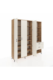 Hyperion Dolap 16 Raflı 2 Çekmeceli 3 Kapaklı 220x44x243 Çam-Aytaşı/Aytaşı
