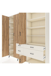 Hyperion Dolap 14 Raflı 4 Çekmeceli 4 Kapaklı 220x44x243 Aytaşı-Çam/Aytaşı