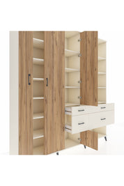 Hyperion Dolap 14 Raflı 4 Çekmeceli 4 Kapaklı 220x44x243 Aytaşı-Çam/Aytaşı