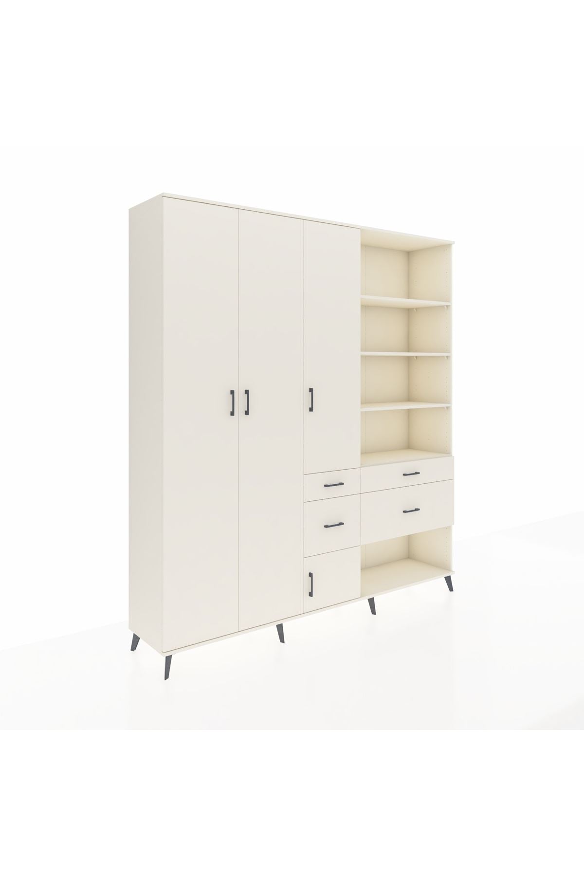 Hyperion Dolap 14 Raflı 4 Çekmeceli 4 Kapaklı 220x44x243 Aytaşı-Aytaşı/Aytaşı