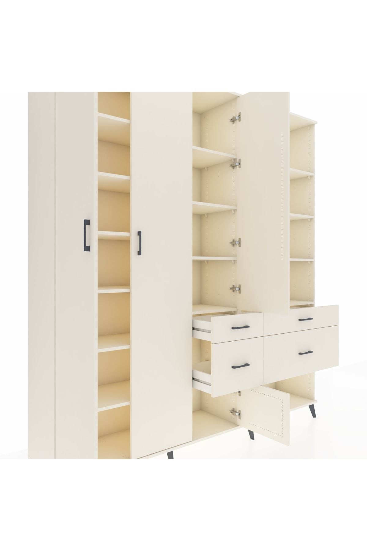 Hyperion Dolap 14 Raflı 4 Çekmeceli 4 Kapaklı 220x44x243 Aytaşı-Aytaşı/Aytaşı