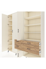 Hyperion Dolap 14 Raflı 4 Çekmeceli 4 Kapaklı 220x44x243 Aytaşı-Aytaşı/Çam
