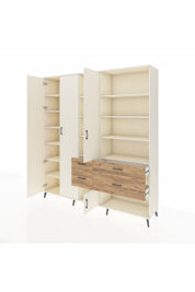 Hyperion Dolap 14 Raflı 4 Çekmeceli 4 Kapaklı 220x44x243 Aytaşı-Aytaşı/Çam