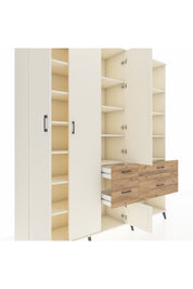 Hyperion Dolap 14 Raflı 4 Çekmeceli 4 Kapaklı 220x44x243 Aytaşı-Aytaşı/Çam