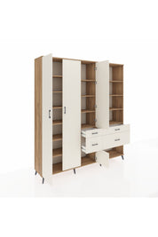 Hyperion Dolap 14 Raflı 4 Çekmeceli 4 Kapaklı 220x44x243 Çam-Aytaşı/Aytaşı