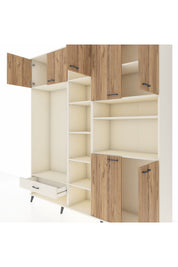 Hyperion Dolap 11 Raflı Tek Çekmeceli 7 Kapaklı 220x44x243 - S553M069V01B