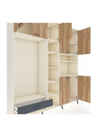 Hyperion Dolap 11 Raflı Tek Çekmeceli 7 Kapaklı 220x44x243 - S553M069V02B