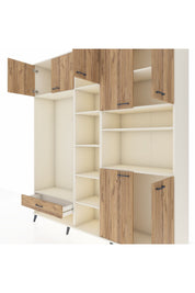 Hyperion Dolap 11 Raflı Tek Çekmeceli 7 Kapaklı 220x44x243 - S553M069V03B