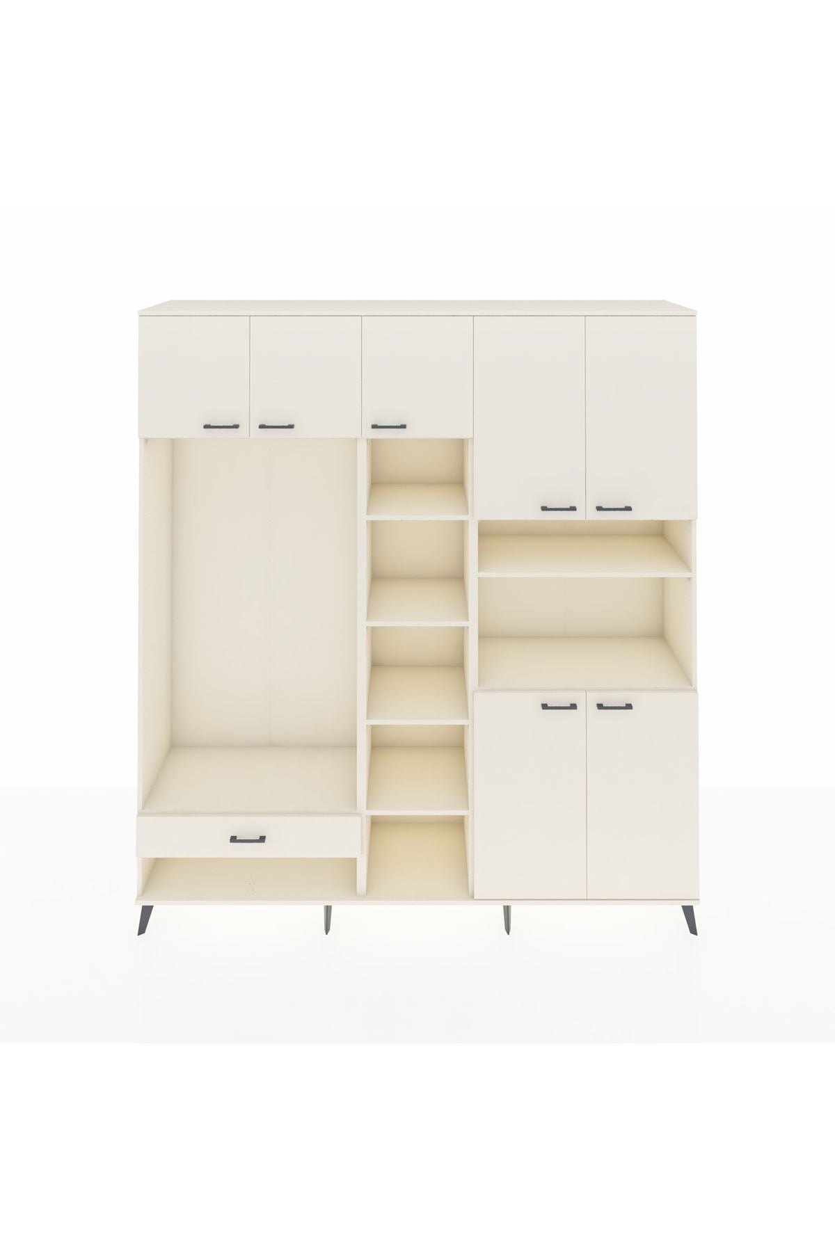 Hyperion Dolap 11 Raflı Tek Çekmeceli 7 Kapaklı 220x44x243 - S553M069V04B