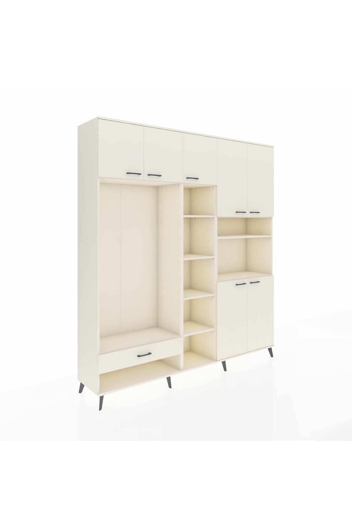 Hyperion Dolap 11 Raflı Tek Çekmeceli 7 Kapaklı 220x44x243 - S553M069V04B