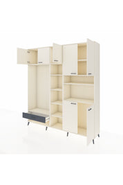 Hyperion Dolap 11 Raflı Tek Çekmeceli 7 Kapaklı 220x44x243 - S553M069V05B